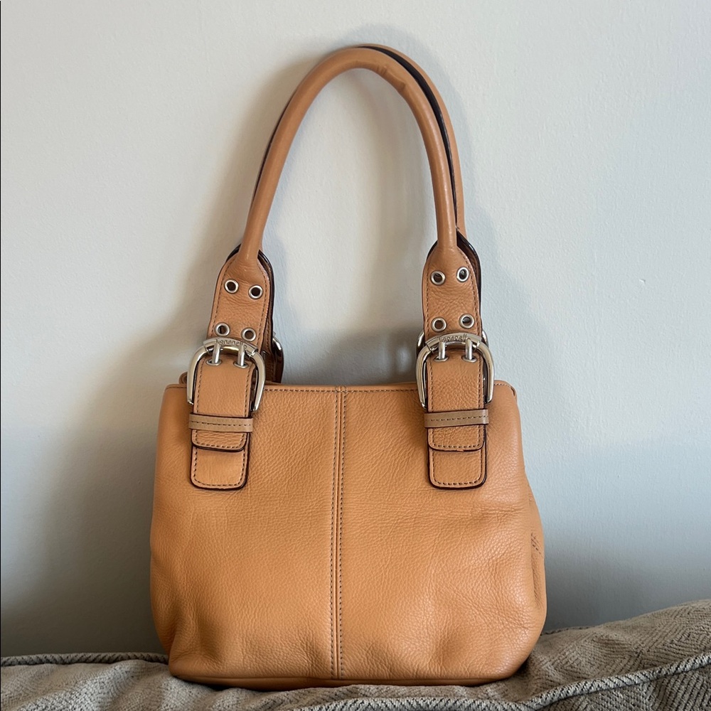 Tignanello Tan Leather Shoulder Bag